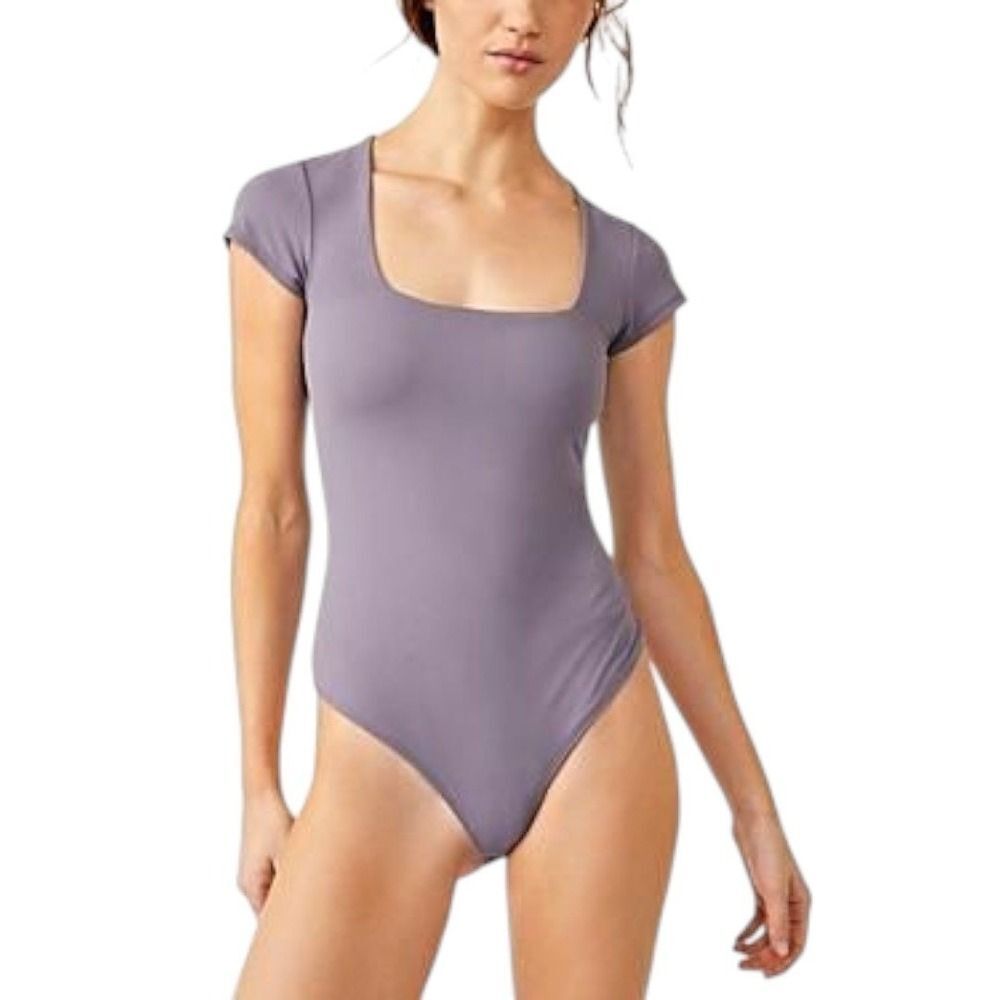 Intimately Free People Square Eyes Womens Knit Shirt Bodysuit‎ XS